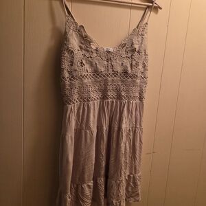 Ardene Beige Lace Mini Dress